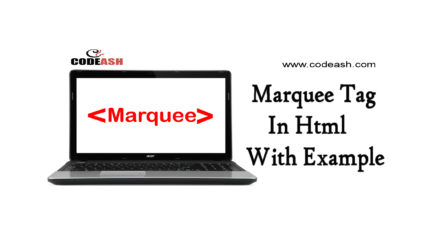 Marquee tag in html with example