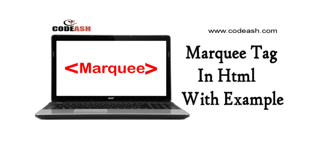 Marquee tag in html with example